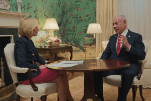Israeli PM Benjamin Netanyahu during an exclusive interview with Paula White-Cain at Blair House, Washington, D.C.
Photo: Screenshot, used under Section 27A of the copyright law.