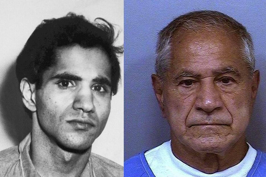 Kennedy’s assassin, Sirhan Bishara Sirhan, a Jerusalem-born Jordanian Arab Christian, following his arrest in 1969 (left) and in 2021 at age 81 (right).
Photo source: Wikimedia Commons.