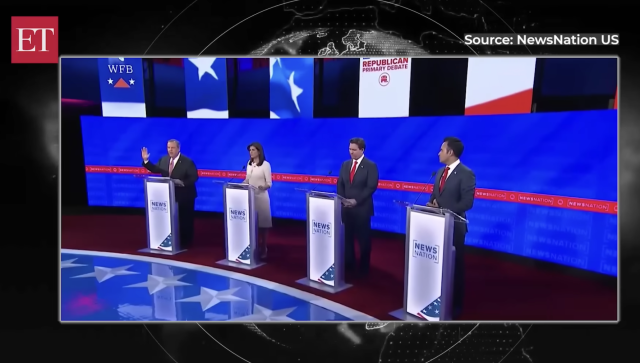 Fourth 2024 Republican Primary Debate (Photo: Screenshot from the Economy Times YouTube channel)