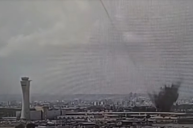 Israel's Ben Gurion Airport Hit by Houthi Missile Launched From Yemen, May 4 , 2025. Photo: IDF