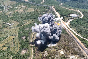 IAF attacks on terrorist infrastructures, military buildings and ammunition depots of Hezbollah, May 2024 (Photo: Screenshot).