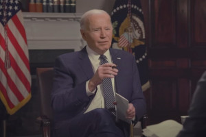 Exclusive interview with Joe Biden on Univision, in April 9, 2024 (Photo: Screenshot from TelevisaUnivision).