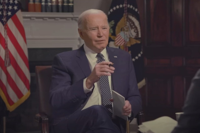 Exclusive interview with Joe Biden on Univision, in April 9, 2024 (Photo: Screenshot from TelevisaUnivision).