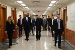 U.S. Secretary of Defense Austin and Israeli Defense Minister Gallant, in March 26, 2024 (Photo: Ariel Hermoni (IMoD)).
