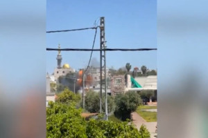 Six people wounded by a direct hit from a Hezbollah attack in the Bedouin town of Arab al-Aramshe in the western Galilee. on April 17 afternoon, 2024 (Photo: Screenshot).