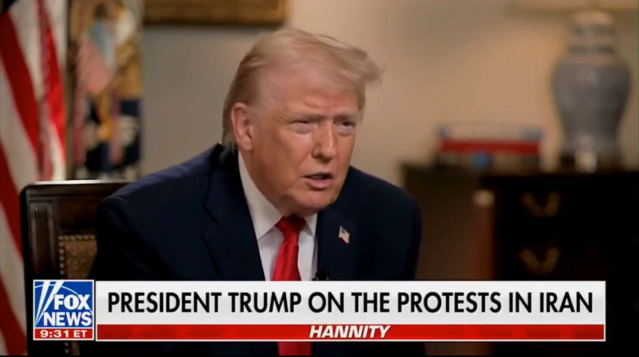 Donald Trump on Fox's Hannity. Credit: Fox News