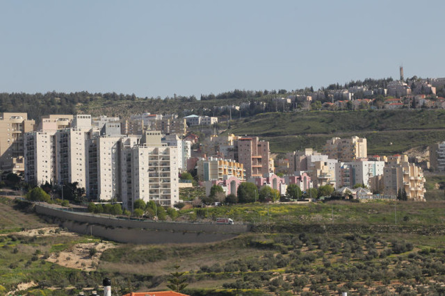 View of Har Yona, a neighborhood of Nazereth Eilit. March 28 2011. Photo by Nati Shohat/Flash90.