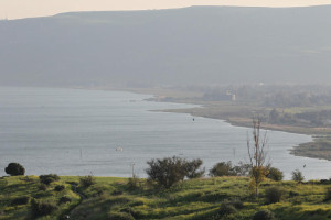 View of the Sea of Galilee from the Mount of Beatitudes. March 28, 2011. Photo by Nati Shohat/Flash90