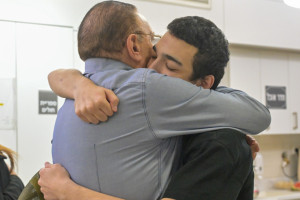 Staff Sgt. Edan Alexander embraces a family member during an emotional reunion at Tel Aviv Sourasky Medical Center, Israel, May 12, 2025.
Photo: GPO