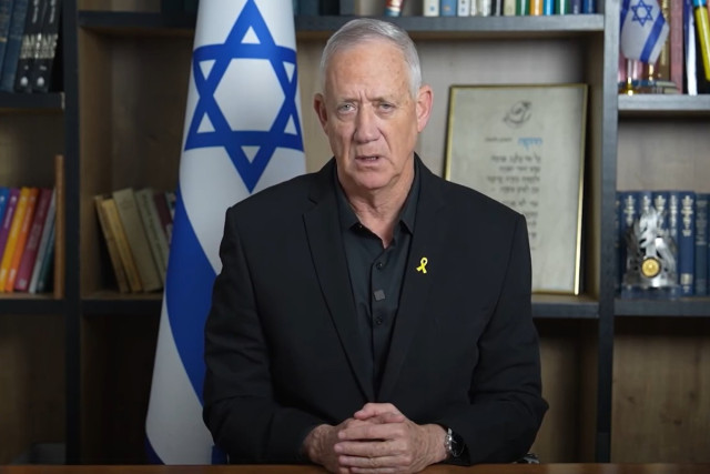 The head of the Israeli National Unity Party and the Israeli War Cabinet Minister Benny Gantz, on May 23, 2024 (Photo: Screenshot).