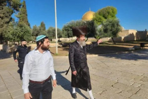 MK Tzvi Sukkot in Temple Mount, April 17, 2025. Photo: Temple mount administration via Kan 11.